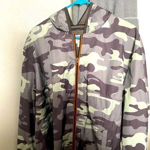 Mens XL Mossimo Camouflage Rain Jacket with Hood